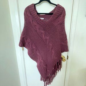 Burgundy crocheted wrap one size fits all by Joie